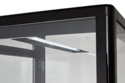 Kühlvitrine ECO 78 Liter, LED-Beleuchtung, 3 Roste, schwarz