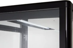 Kühlvitrine ECO 58 Liter, LED-Beleuchtung, 2 Roste, schwarz