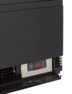 Kühlvitrine ECO 58 Liter, LED-Beleuchtung, 2 Roste, schwarz