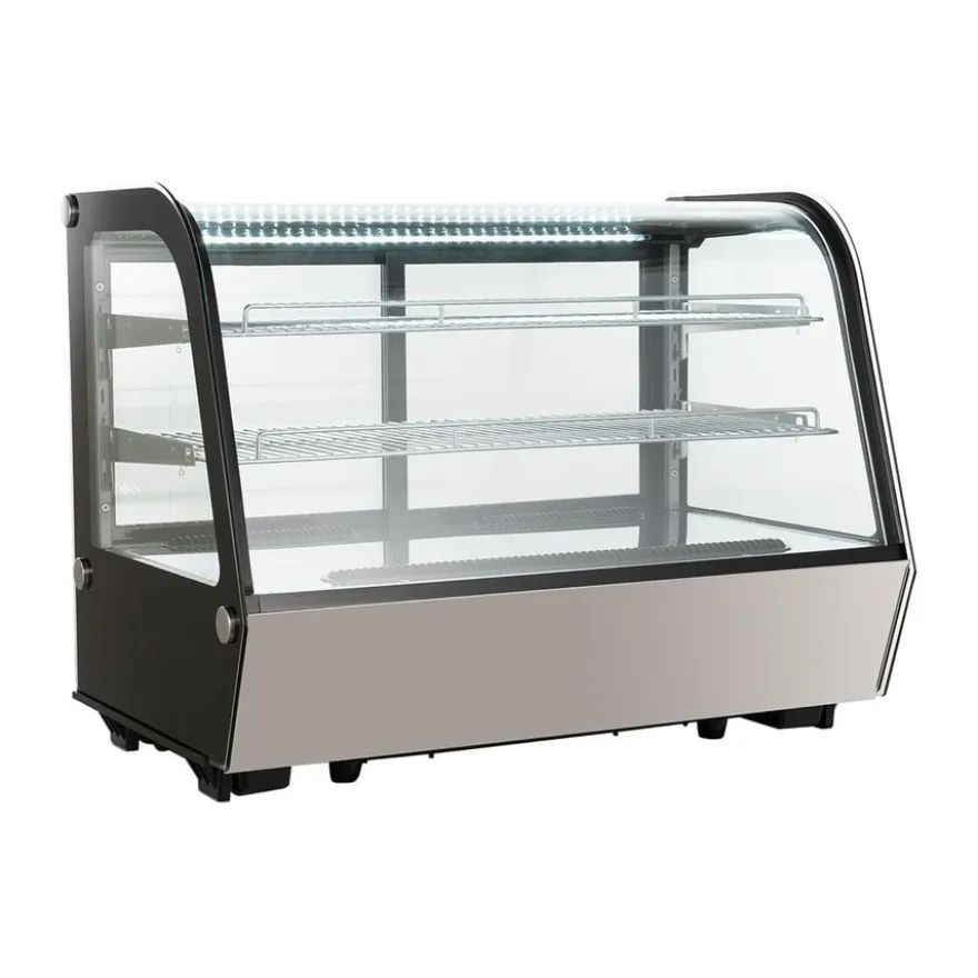 Kühlvitrine ECO 160 Liter, 880 mm, mit LED-Beleuchtung und 2 Ablagen