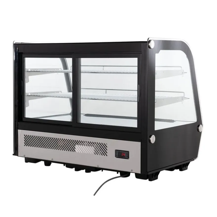 Kühlvitrine ECO 160 Liter, 880 mm, mit LED-Beleuchtung und 2 Ablagen