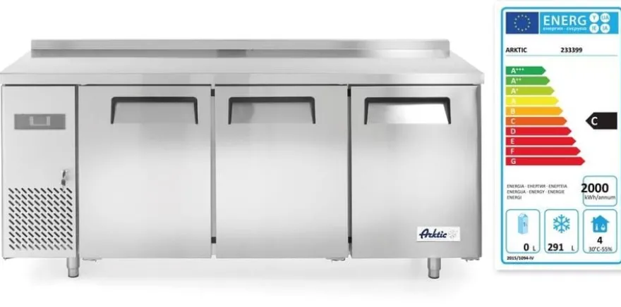 Kitchen Line Tiefkühltisch- dreitürig 390 Liter