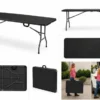 Klapptisch - 1.800 x 740 x 740 mm - Schwarz