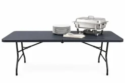 Klapptisch - 1.800 x 740 x 740 mm - Schwarz