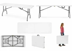 Klapptisch - 1.800 x 740 x 740 mm - Weiß