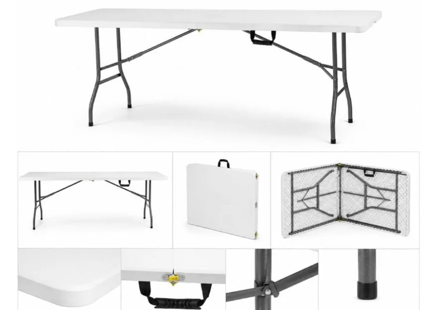 Klapptisch - 1.800 x 740 x 740 mm - Weiß
