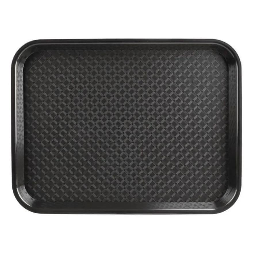 Kristallon Fast-Food-Tablett schwarz 345 x 265 mm