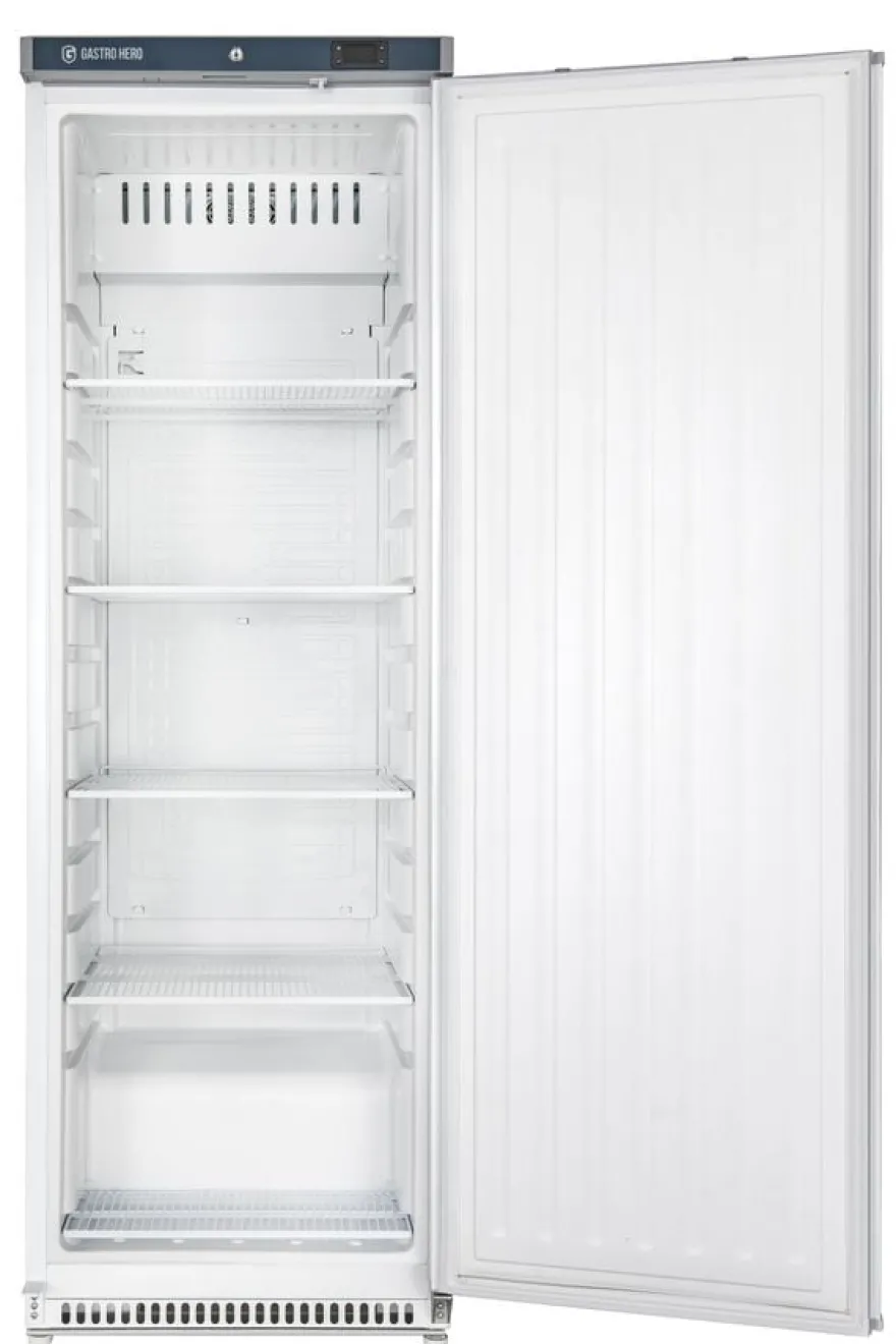 Lagerkühlschrank ECO 400, Innenraum aus Kunststoff, weiß