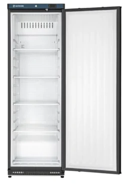 Lagerkühlschrank ECO 400, Innenraum aus Kunststoff, schwarz