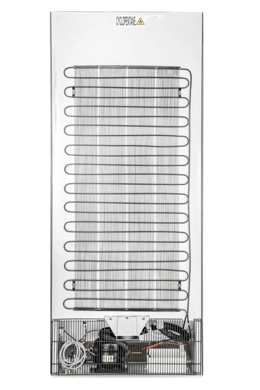Lagerkühlschrank ECO 600 mit Glastür, Innenraum aus Kunststoff, schwarz