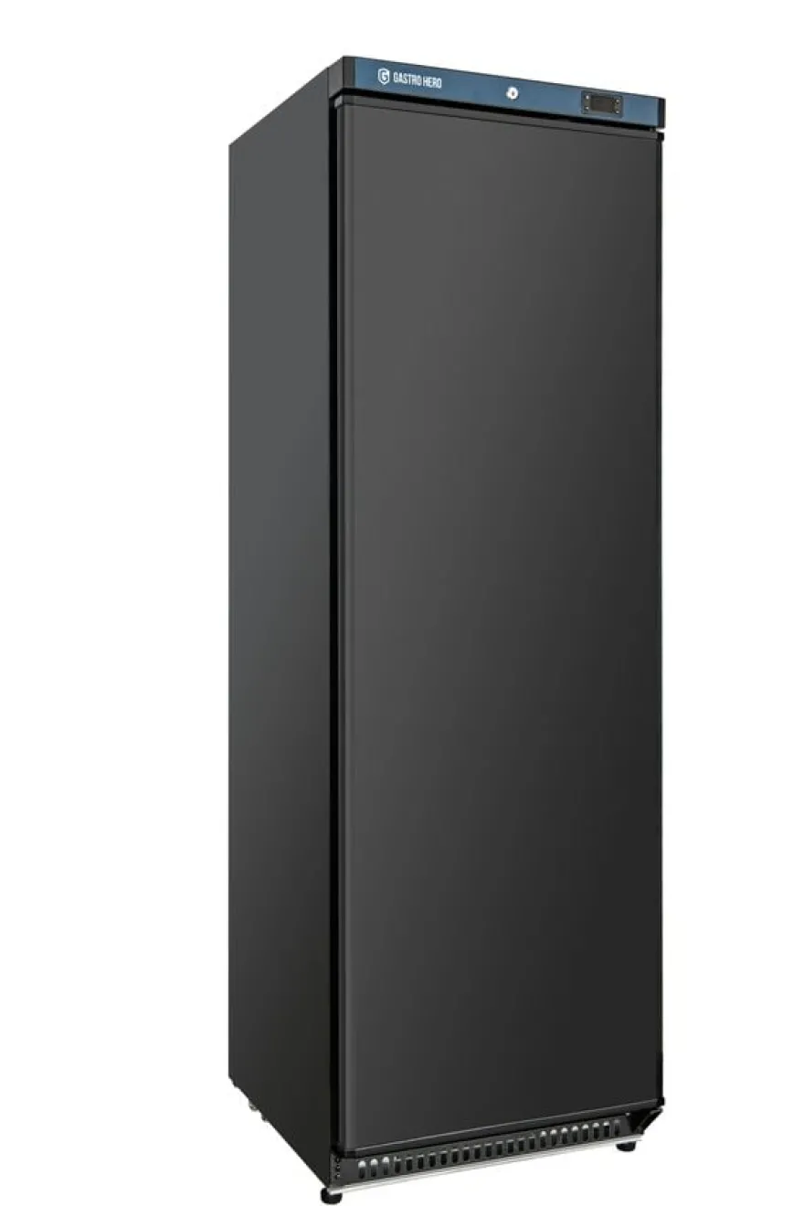 Lagertiefkühlschrank ECO 400, Innenraum aus Kunststoff, schwarz