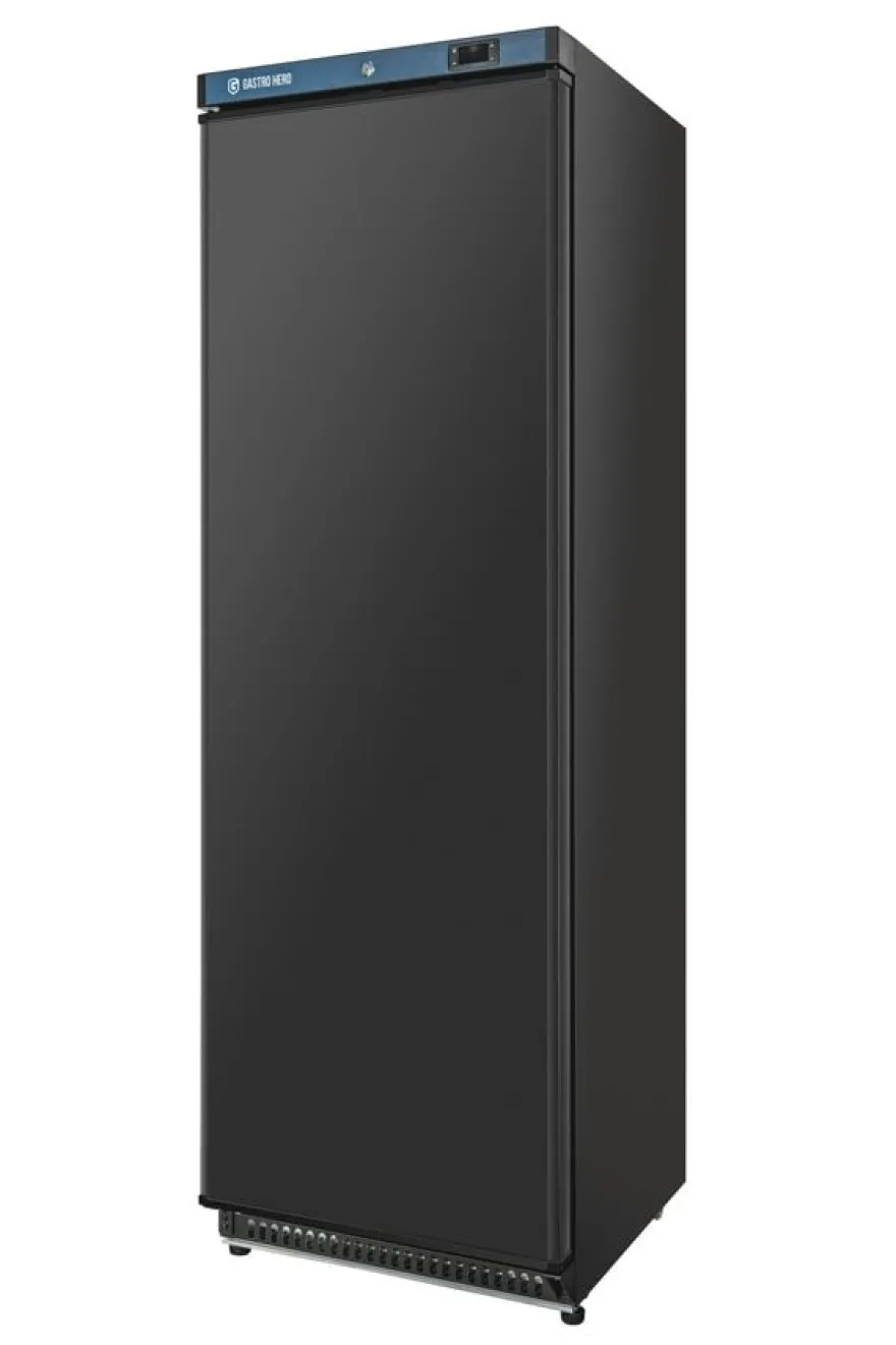 Lagertiefkühlschrank ECO 400, Innenraum aus Kunststoff, schwarz