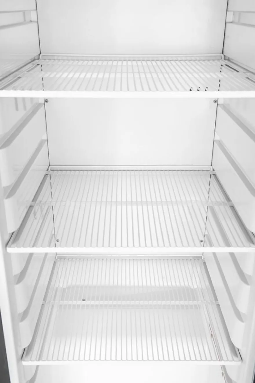 Lagertiefkühlschrank ECO 400, Innenraum aus Kunststoff, schwarz