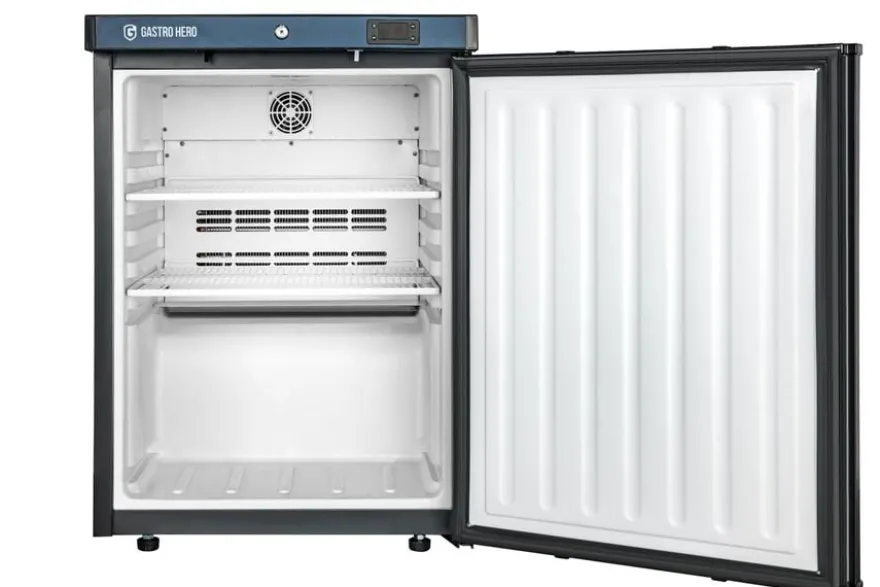 Lagertiefkühlschrank ECO 200, Innenraum aus Kunststoff, schwarz