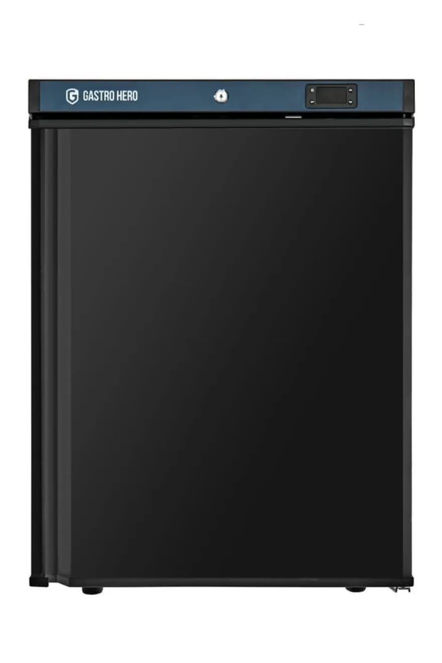 Lagertiefkühlschrank ECO 200, Innenraum aus Kunststoff, schwarz