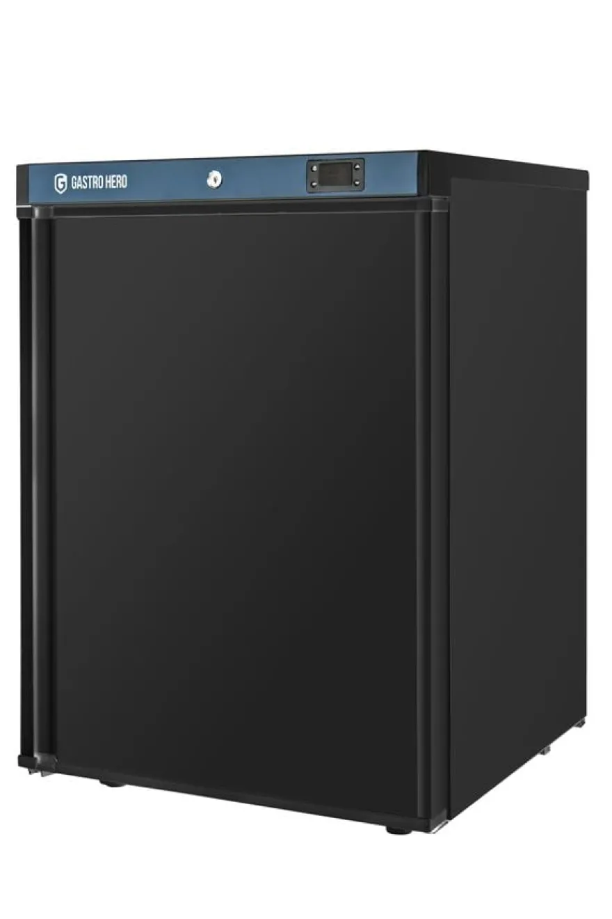 Lagertiefkühlschrank ECO 200, Innenraum aus Kunststoff, schwarz