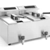 MasterCook Friteuse digital 2 x 8 L mit Ablasshahn