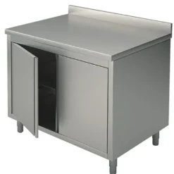 Mastro Neutraler Arbeitsschrank mit Flügeltüren, mit Aufkantung, 800x700 mm