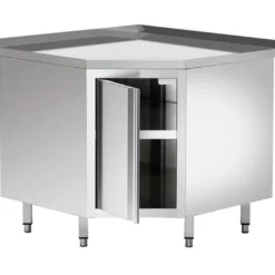Mastro Neutraler Arbeitsschrank, Eck-Modell, mit Flügeltür, mit Aufkantung, 1000x700 mm