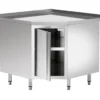 Mastro Neutraler Arbeitsschrank, Eck-Modell, mit Flügeltür, mit Aufkantung, 900x600 mm