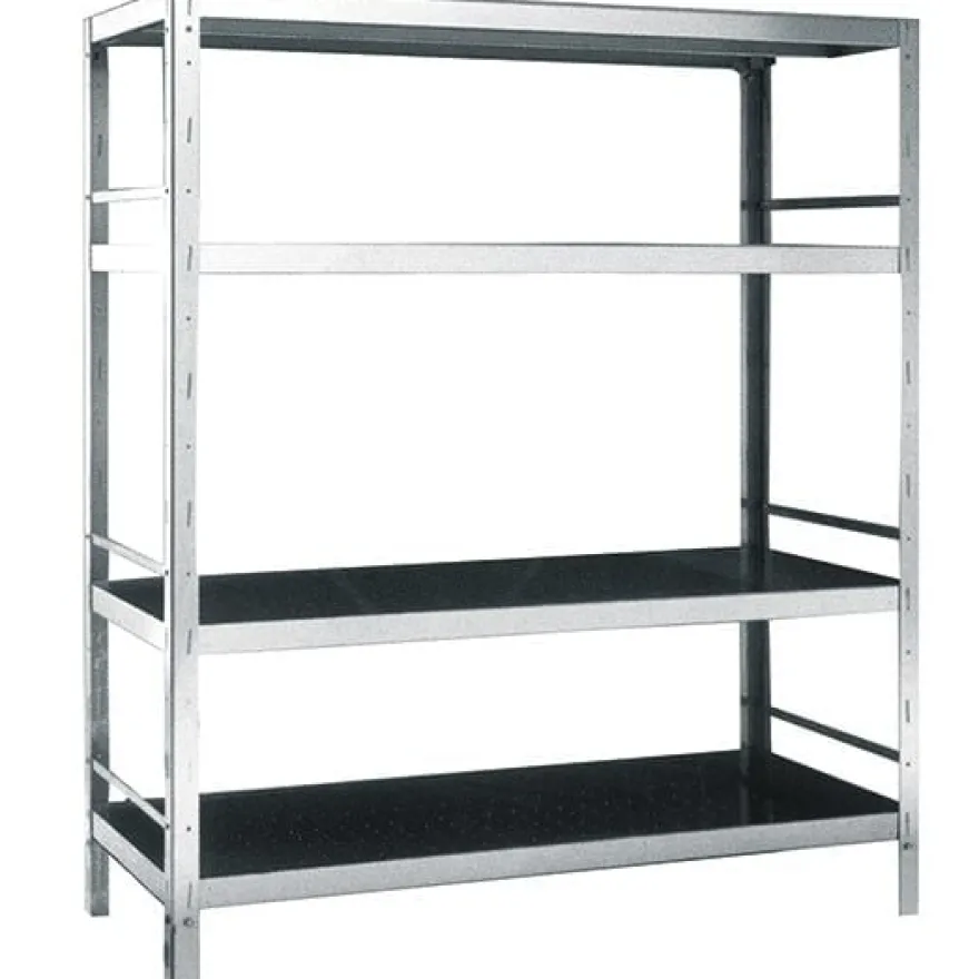 Mastro Regal aus Edelstahl mit 4 Regalböden, 1200x500x1800 mm