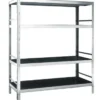Mastro Regal aus Edelstahl mit 4 Regalböden, 1600x500x1800 mm