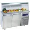 Mastro Saladette mit 2 Türen GN 1/1 und Glasstruktur, 4x GN 1/1 H=150 mm, -2°/+8°C