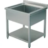Mastro Spültisch, 1 Becken, auf Beinen, mit Grundboden, 800x700 mm