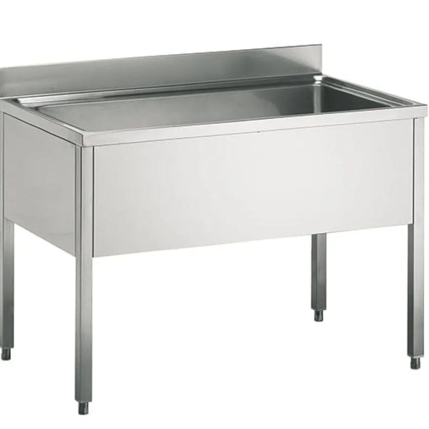Mastro Topfspültisch mit Aufkantung, ohne Ablageboden, 1000x700 mm