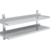 Mastro Wandregal mit zwei Borden je 1200x400 mit Konsolen und Stützträgern