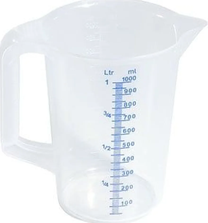 Messbecher aus Polypropylen, Durchmesser oben 11,5cm
