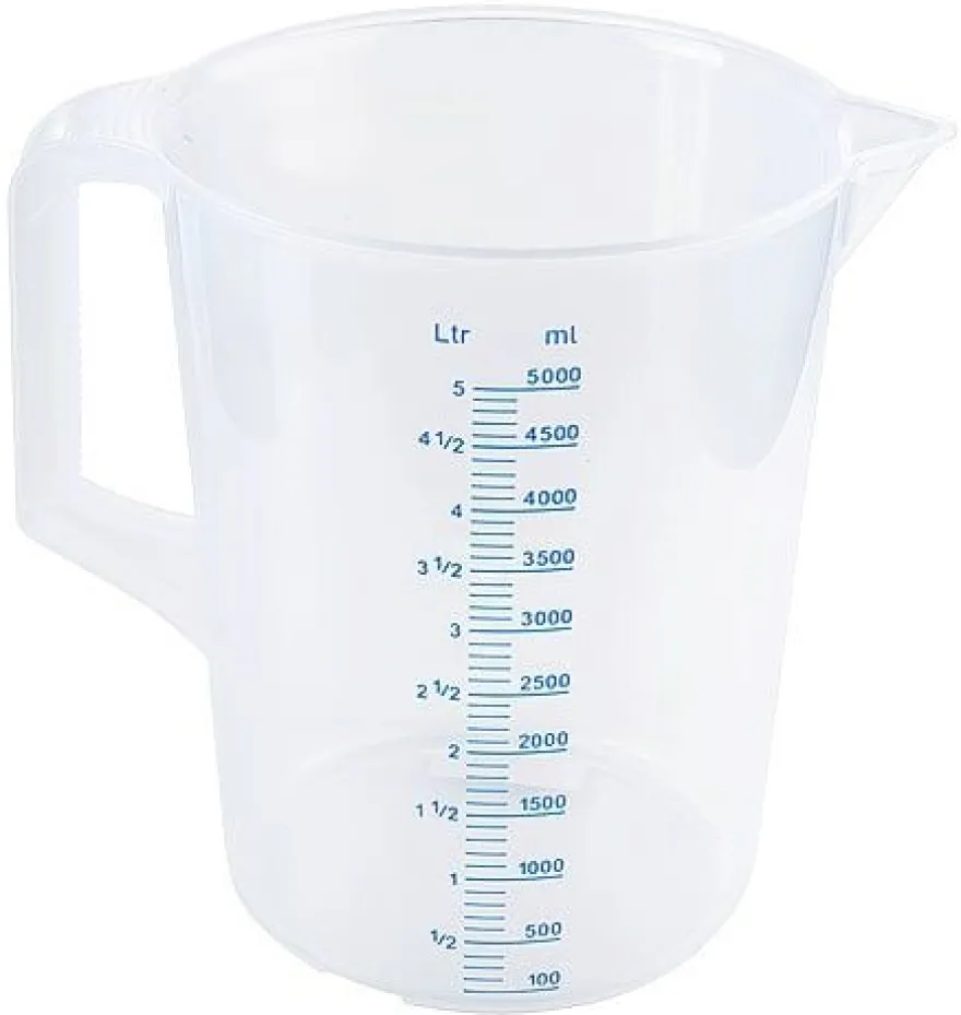 Messbecher aus Polypropylen, 5 Ltr.