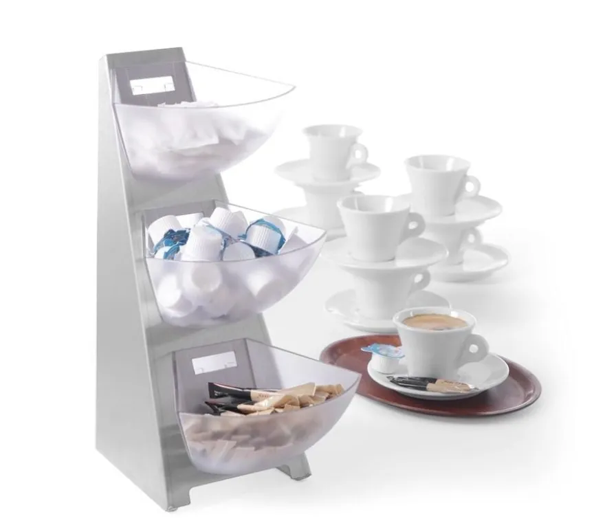 Multi Rack mit 3 SAN Schüssel 1 l Edelstahl