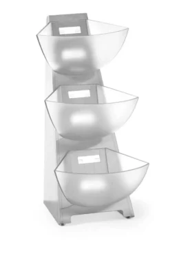 Multi Rack mit 3 SAN Schüssel 1 l Edelstahl