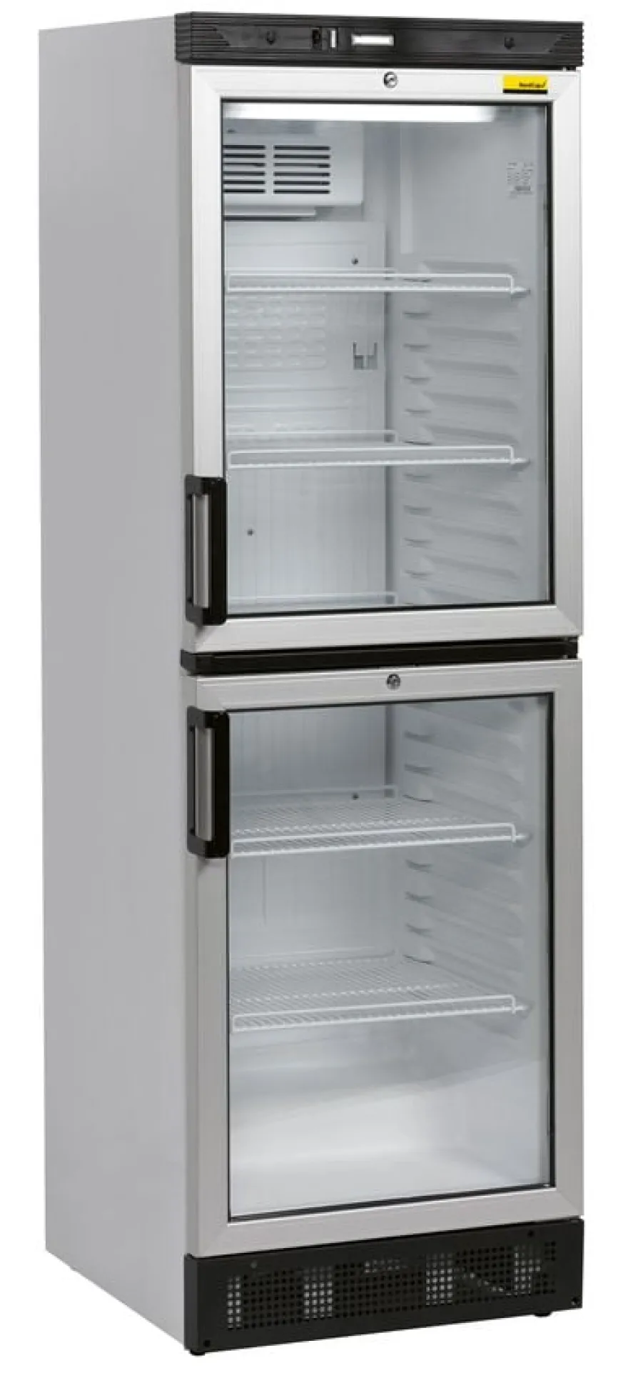 NordCap Gewerbekühlschrank KU 380 2G mit 2 Glastüren mit Griff