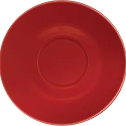 Olympia Cafe Untertassen rot 158 mm - 12 Stk.