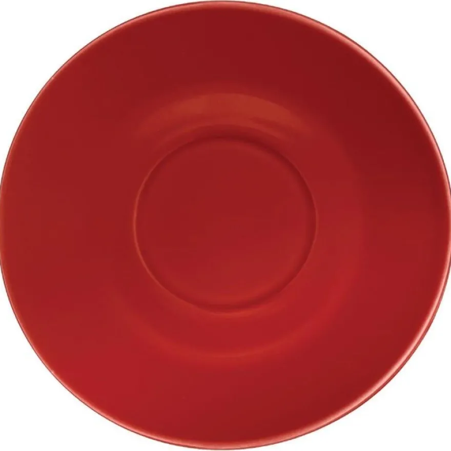 Olympia Cafe Untertassen rot 158 mm - 12 Stk.