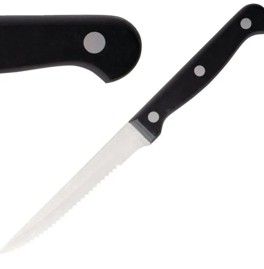 Olympia Steakmesser mit schwarzem Griff 215 mm - 12 Stk.