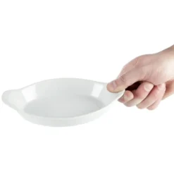 Olympia Whiteware ovale Gratinschalen weiß 204 x 115 mm - 6 Stk.