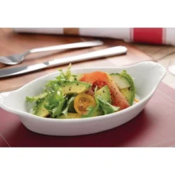 Olympia Whiteware ovale Gratinschalen weiß 204 x 115 mm - 6 Stk.