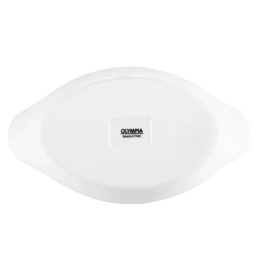 Olympia Whiteware ovale Gratinschalen weiß 204 x 115 mm - 6 Stk.