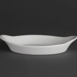 Olympia Whiteware ovale Gratinschalen weiß 204 x 115 mm - 6 Stk.