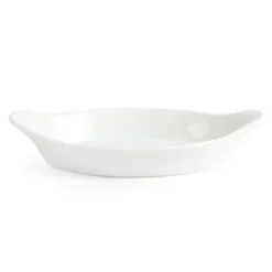 Olympia Whiteware ovale Gratinschalen weiß 204 x 115 mm - 6 Stk.