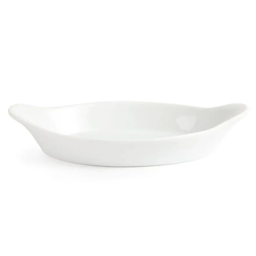 Olympia Whiteware ovale Gratinschalen weiß 204 x 115 mm - 6 Stk.