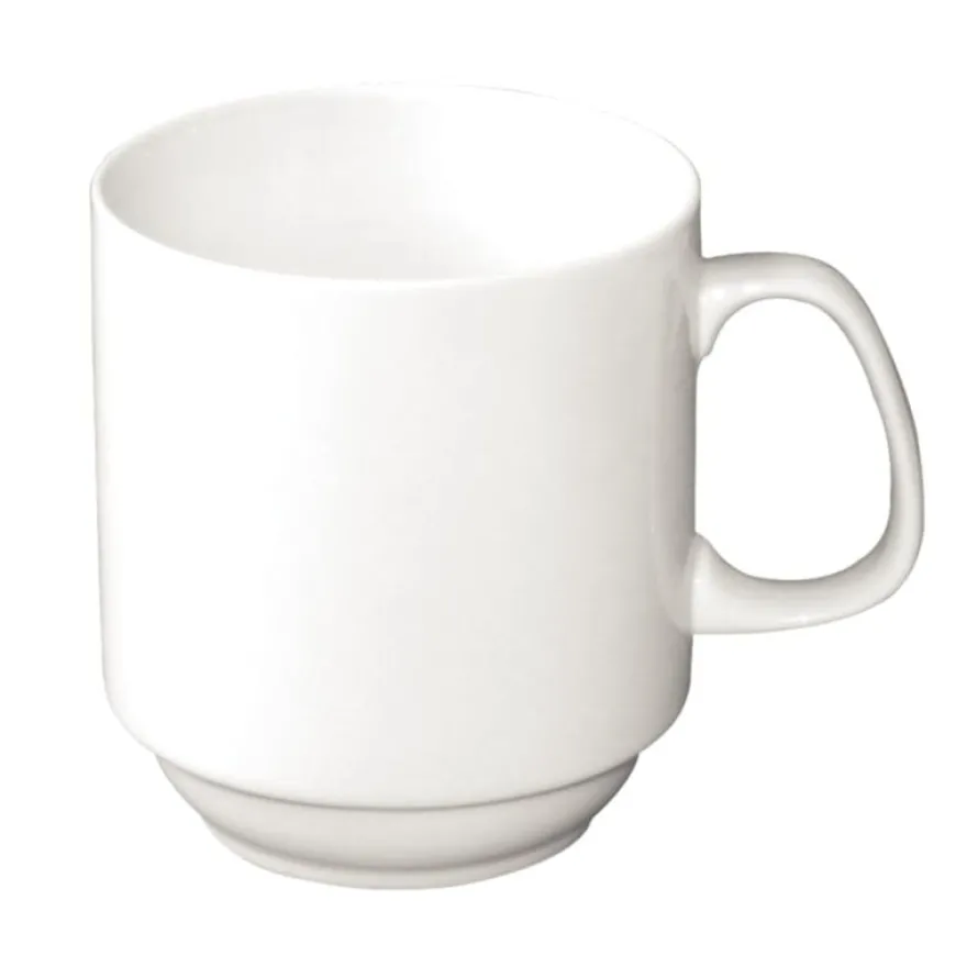 Olympia Whiteware stapelbare Becher 28,4cl - 12 Stk.