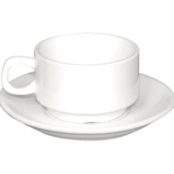 Olympia Whiteware stapelbare Espressotassen 8,5cl - 12 Stk.