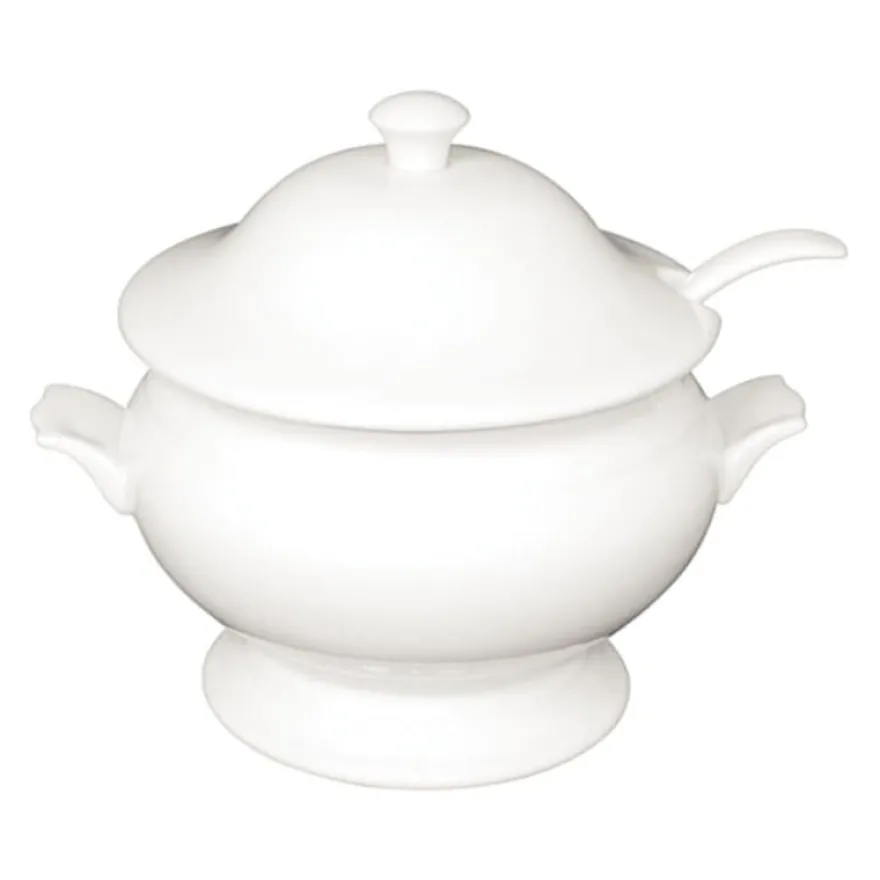 Olympia Whiteware Suppenterrine und Kelle 2,5L