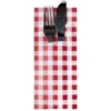 Papstar Bestecktasche 5 cm rot "Vichy Karo