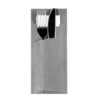 Papstar Bestecktasche Stripes - grau inkl. weißer Serviette