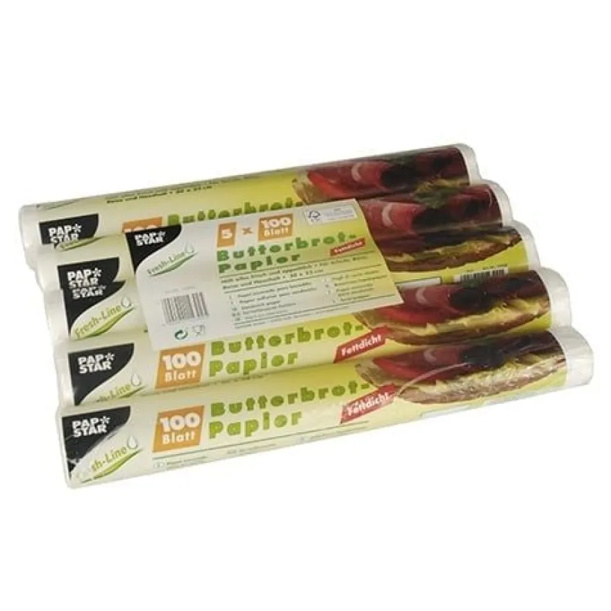 Papstar 500 Blatt Butterbrotpapier 25 cm x 30 cm weiss